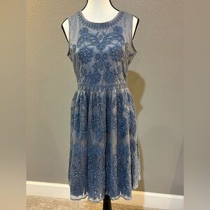 Sundance Elegant Blue Lace Dress